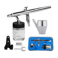 Gravity Dual-Action Airbrush Kit with 22ml Cups for Tattoo, Model Painting, and Furniture Repair