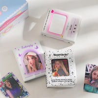 Ins Style Ink Splatter Hollow Grid Photo Album for 3-inch Instax and Game Cards