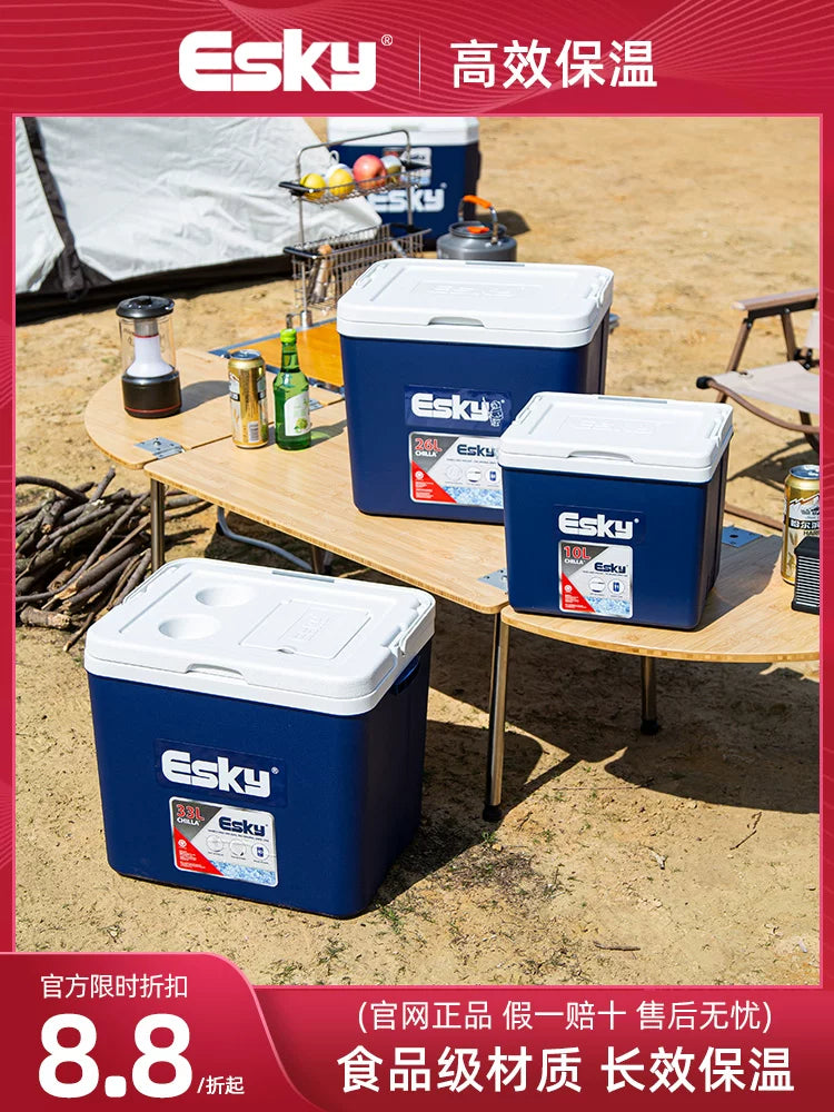 Esky Portable Insulated Cooler Box for Camping, Car, and Food Preservation