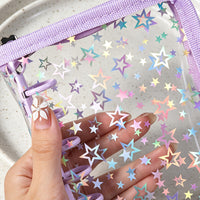 Laser Star PVC Zipper Binder for A5/A6/A7/M5 Planners and Collectibles