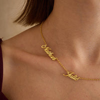 Personalized Stainless Steel Gold-Plated English Letter Name Necklace for Women