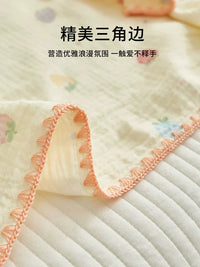 Cotton Muslin Crinkled Blanket for Kids & Adults - Lightweight Summer Quilt, Office Nap, Bed, Air Conditioning