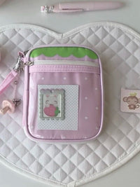 Polka Dot Multi-functional Ita Bag Passport Holder with DIY Card Slot