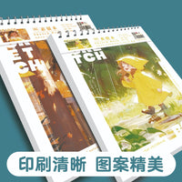 Sketchbook A4 Thickened Drawing Pad Art Paper for Kids Painting Graffiti Marker Pen Use