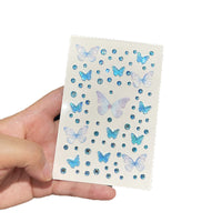 Kids Cartoon Butterfly Face Stickers with Rhinestones for Stage Performance