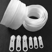 Nylon Coil Zipper Tape with Plastic Sliders for DIY Sewing and Repair