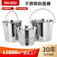 Stainless Steel Portable Bucket with Handle for Water, Ice, and Food Storage