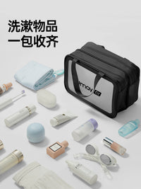 Men's Travel Toiletry Bag with Dry/Wet Separation, Portable Organizer for Business Trips and Swimming