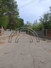 Metal Half-Round Archway for Weddings and Events, Outdoor Floral Display Stand, Climbing Plant Trellis