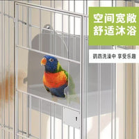 Large Parrot Bathtub Bird Cage Accessories Multi-functional Bathing House Sleeping Nest Feeding Box for Budgies Cockatiels