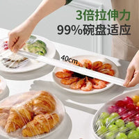 Food Grade Disposable Plastic Wrap Covers for Bowls and Plates, Stretchable and Dustproof