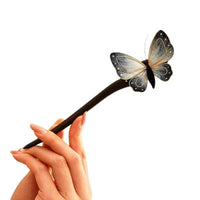 Handmade Silk Velvet Butterfly Brooch Hairpin Set