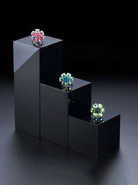 Acrylic Jewelry Display Blocks for Photography and Showcase, Reflective Base for Rings, Necklaces, Earrings