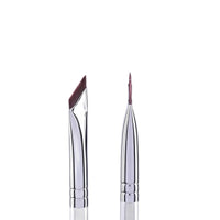 Angled Eyeliner Brush Set for Beginners - Flat Sickle Makeup Brush for Eyeliner and Under-Eye Details
