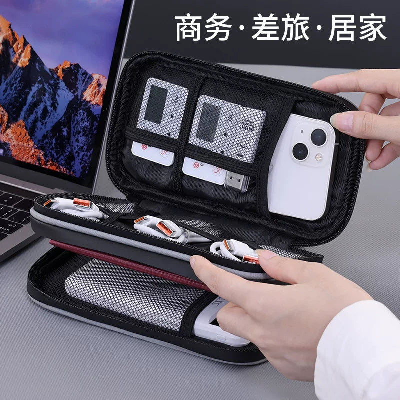 Portable Travel Digital Accessories Organizer Bag for Phone, Earphones, and Charging Cables
