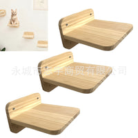 Wall-Mounted Wooden Cat Climbing Shelf Set for Play and Jumping