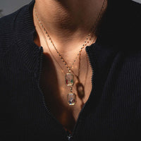 Vintage 18K Gold Plated Locket Pendant Necklace, Openable DIY Hollow Transparent Box Design