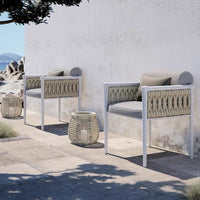 Outdoor Rattan Wicker Sofa Set for Patio Garden Villa Conservatory