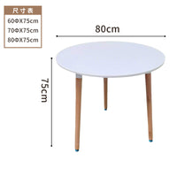 Eames Style Round Solid Wood Dining Table for Small Spaces
