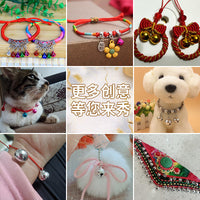 Wholesale Colorful Brass Bells Vacuum Plated Gold Pet Bell Pendants DIY Small Bells