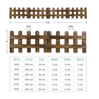 Outdoor Garden Wood Fence Panel for Yard and Vegetable Patch, Ground-Insert Decorative Border