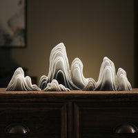 Zen Mountain Landscape Ceramic Ornament for Micro-Landscape Decor