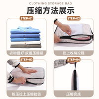 Travel Compression Packing Cubes Set - Large Capacity Portable Organizer Bags for Luggage