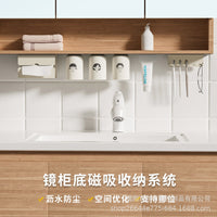 Magnetic Toothbrush Holder with Inverted Cups and Toothpaste Dispenser for Bathroom Wall Mount