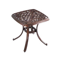 Outdoor Cast Aluminum Sofa and Coffee Table Set for Garden Patio Sunroom - Weatherproof and UV Resistant