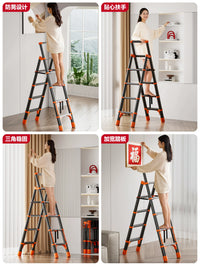 Telescopic Aluminum Alloy Ladder, Multi-functional Folding A-Frame Ladder for Home and Engineering Use, Portable