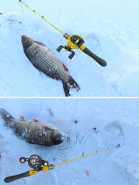Ice Fishing Rod with Dual Tips, Ultra-Hard, for Winter Fishing and Raft Fishing