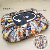 Pet Bed Cover for Large Dogs and Cats, Plaid Cotton Fabric, Washable and Dirt-Resistant