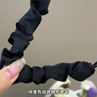 Satin Pleated Banana Hair Clip for Ponytails and Updos, Vertical Twist Hair Claw for Thin Hair