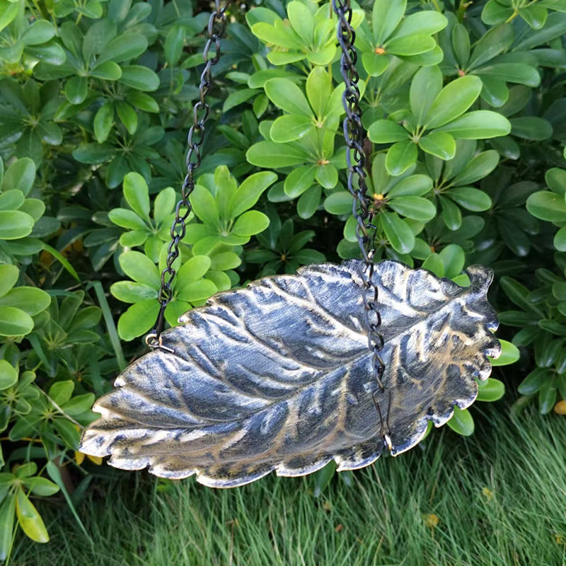 Hanging Metal Bird Bath Feeder for Outdoor Garden Patio
