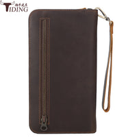 Genuine Leather RFID Passport Holder Wallet for Family Travel