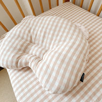 Muji-Style Washed Cotton Pet Pillow for Dogs and Cats - Cartoon Bear Neck Support and Sleep Aid