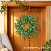 Nordic Artificial Eucalyptus Leaf Garland Wreath for Home Decor