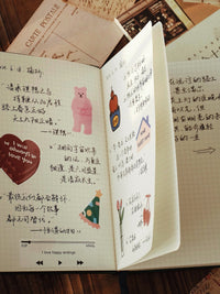 Xiaochunrihe Creative Simple Notebook with Gilded Grid Pages