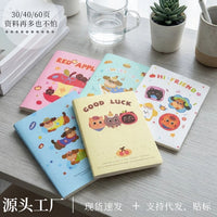 A4 Cartoon Cat Document Organizer with 40 Clear Pockets for Students