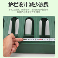No-Waste Poultry Feeder with Cover - Durable Plastic Chicken Trough for Chicks, Ducks, and Birds