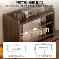 Acrylic Desktop Storage Rack with Wooden Base for Cups and Teaware