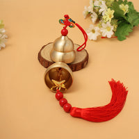 Pure Copper Gourd Wind Chime with Multiple Bells for Home Decor and Car Hanging