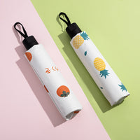 Cartoon UV Protection Folding Umbrella for Sun and Rain with Custom Logo Printing