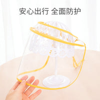 Infant Anti-Droplet Face Shield Hat for Newborns and Toddlers, Detachable Protective Outdoor Cap