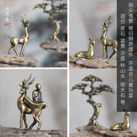 Miniature Deer Figurine and Landscape Ornament for Micro-Landscape Decor