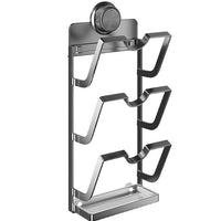 Wall-Mounted Pot Lid Holder Rack, Punch-Free Kitchen Organizer for Lids and Pans