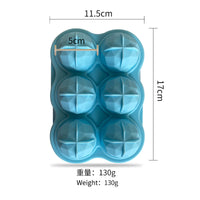 6-Cavity Silicone Sphere Ice Cube Mold for Whiskey and Cocktails
