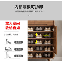 New Chinese Style Solid Wood Shoe Cabinet Entryway Storage Cabinet Living Room Organizer High-End