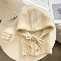 Women's Winter Knitted Hat Scarf Set with Ear Protection