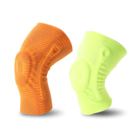 Sports Knitted Knee Brace with Spring Support and Silicone Pad for Running, Basketball, Volleyball, Hiking, and Fitness